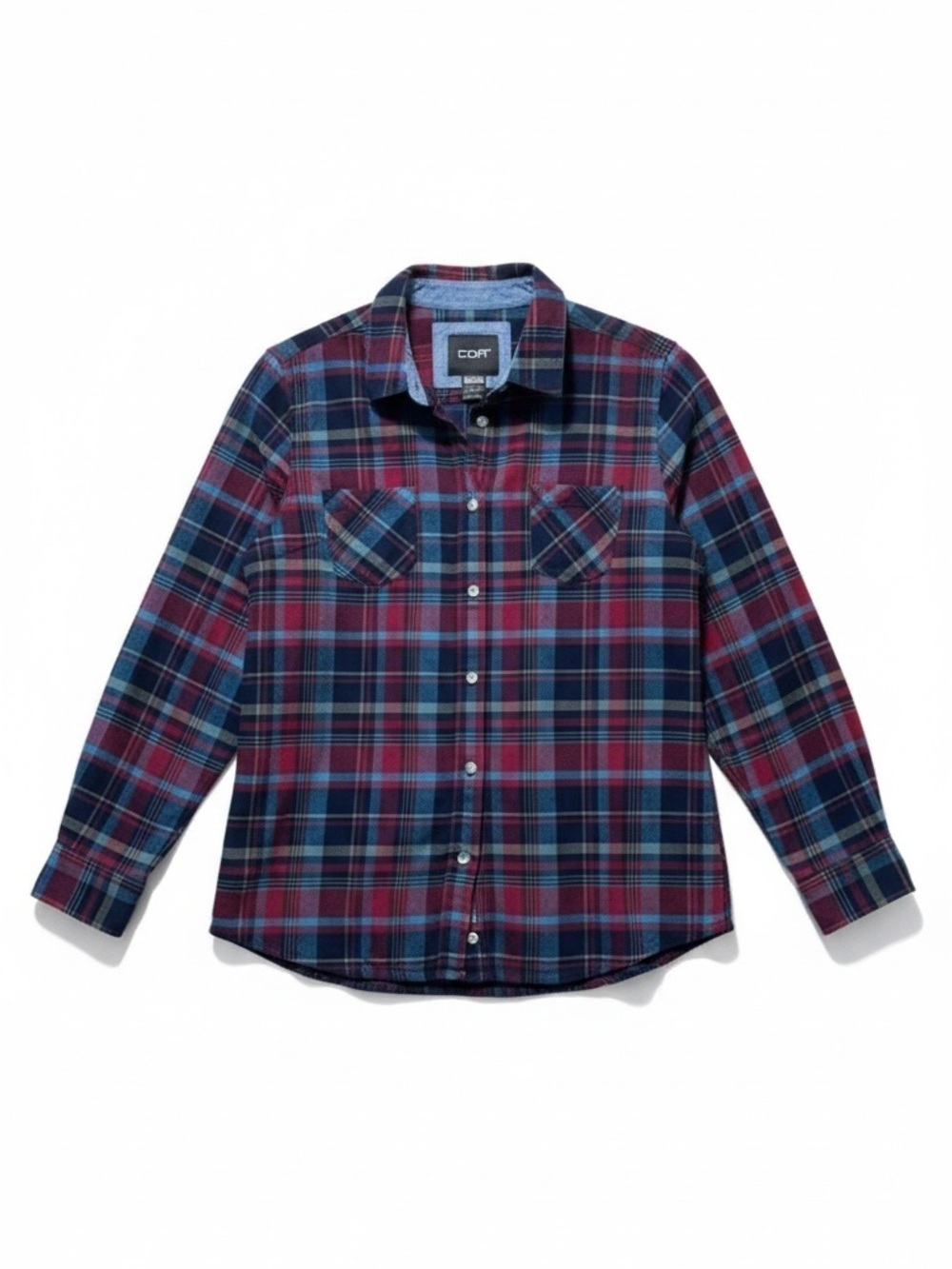 CQR Plaid Flannel Button-Down Shirt – Large